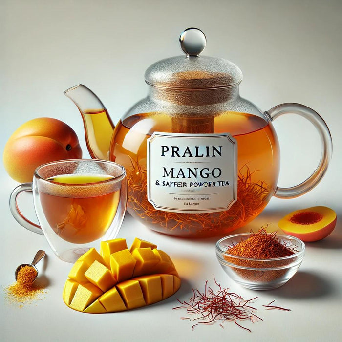 🥭🍵 Mango & Saffron Blended Powder Tea - An Exotic and Luxury Tea Experience! 🌿